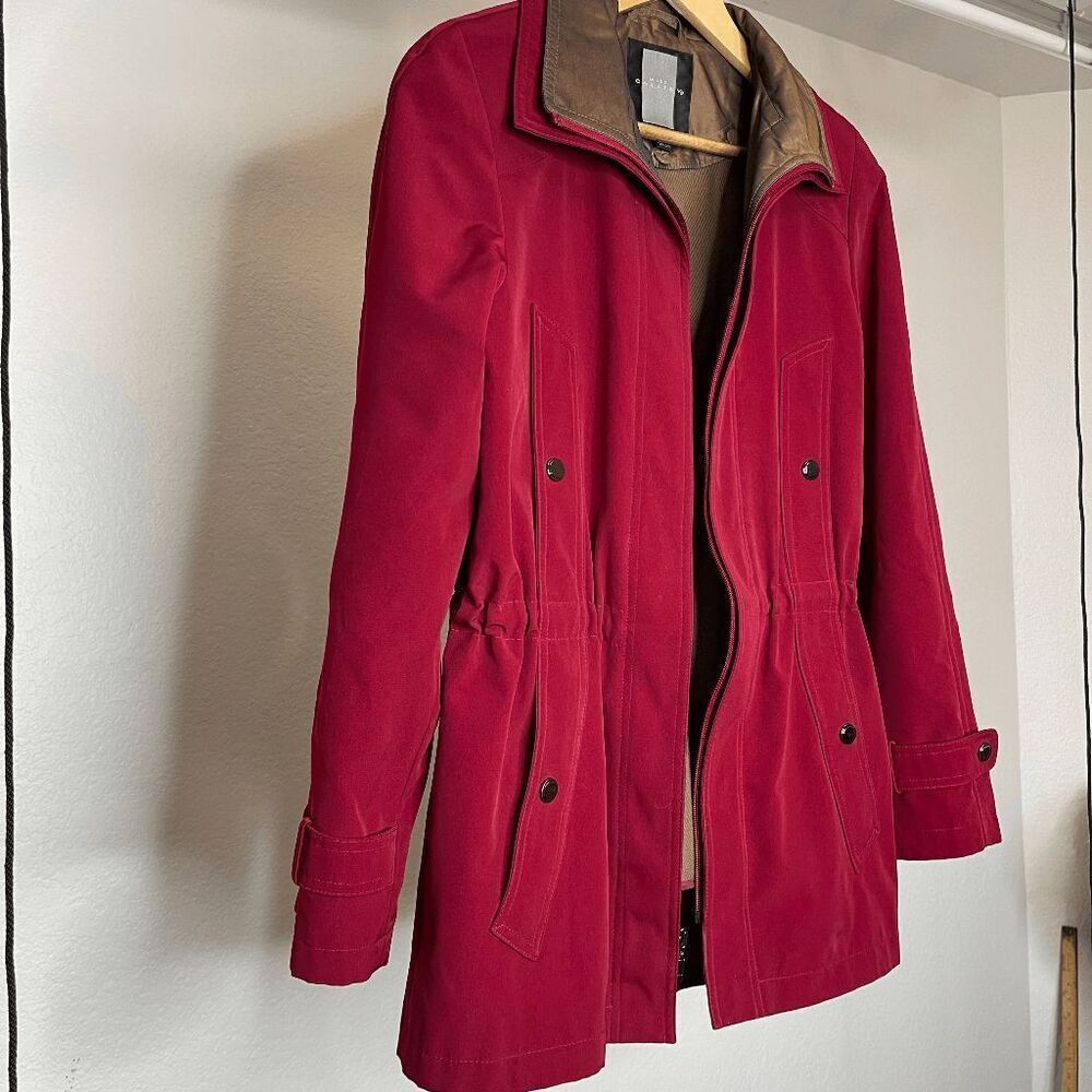 Women's Red Field Coat Parka Size Small‎